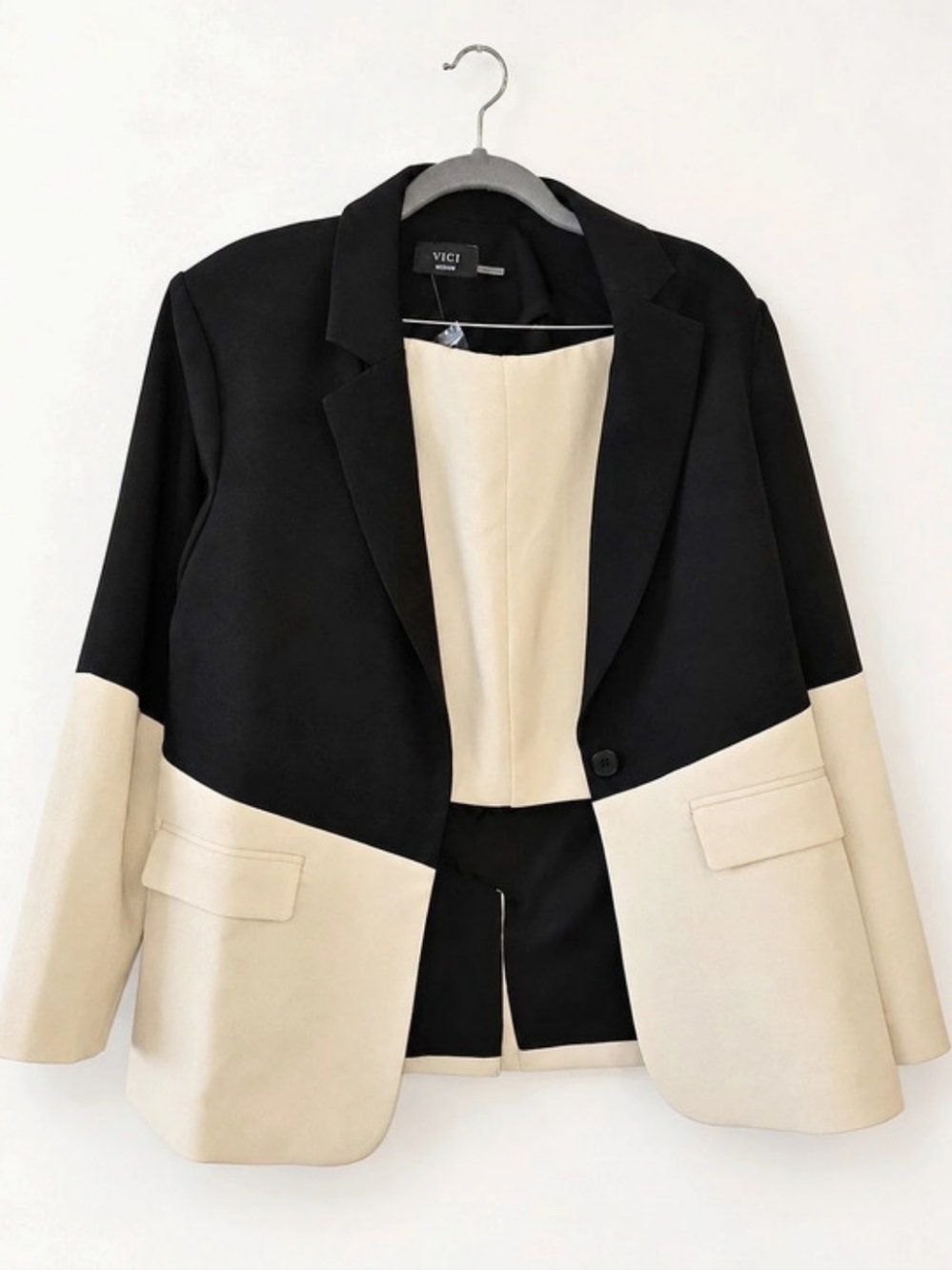 VICI Melissa Colorblock Blazer Color Block Skirt Set